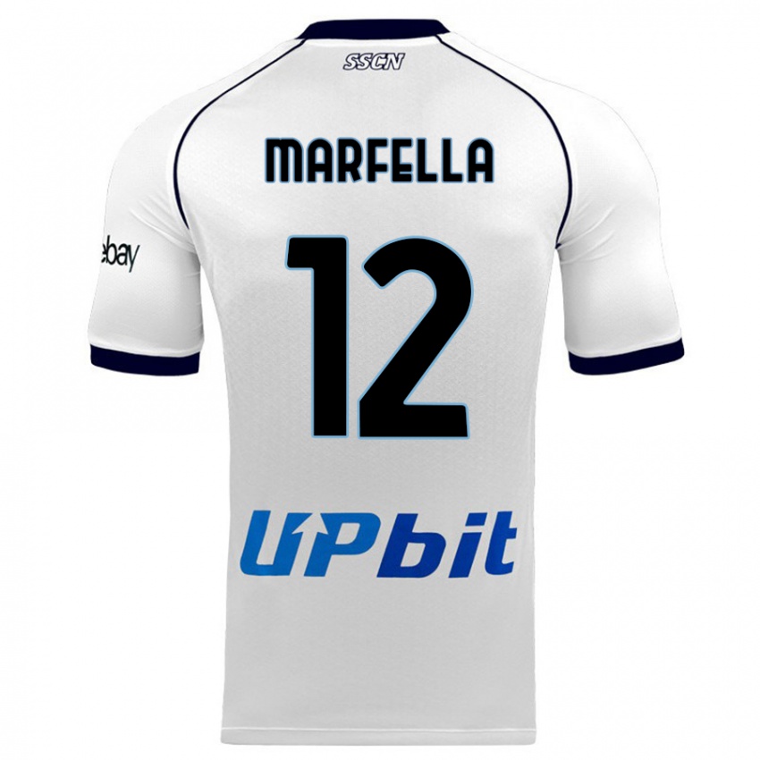 Niño Camiseta Davide Marfella #12 Blanco 2ª Equipación 2023/24 La Camisa