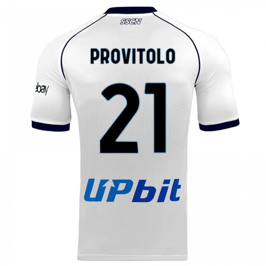 Niño Camiseta Vincenzo Provitolo #21 Blanco 2ª Equipación 2023/24 La Camisa