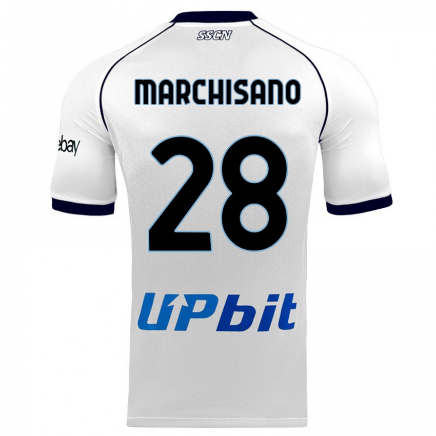 Niño Camiseta Matteo Marchisano #28 Blanco 2ª Equipación 2023/24 La Camisa