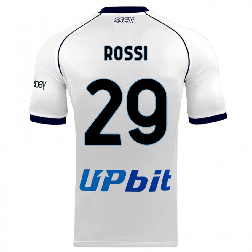 Niño Camiseta Francesco Rossi #29 Blanco 2ª Equipación 2023/24 La Camisa