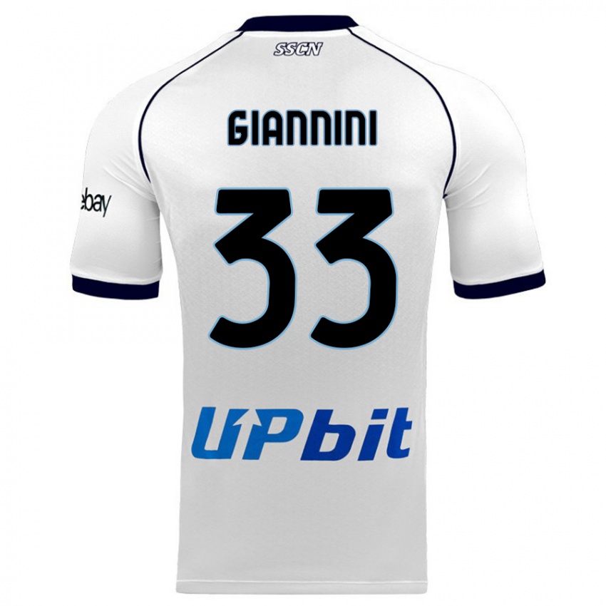 Niño Camiseta Enrico Giannini #33 Blanco 2ª Equipación 2023/24 La Camisa
