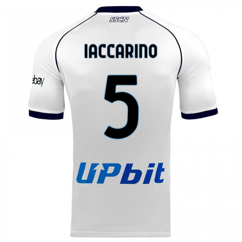 Niño Camiseta Gennaro Iaccarino #5 Blanco 2ª Equipación 2023/24 La Camisa