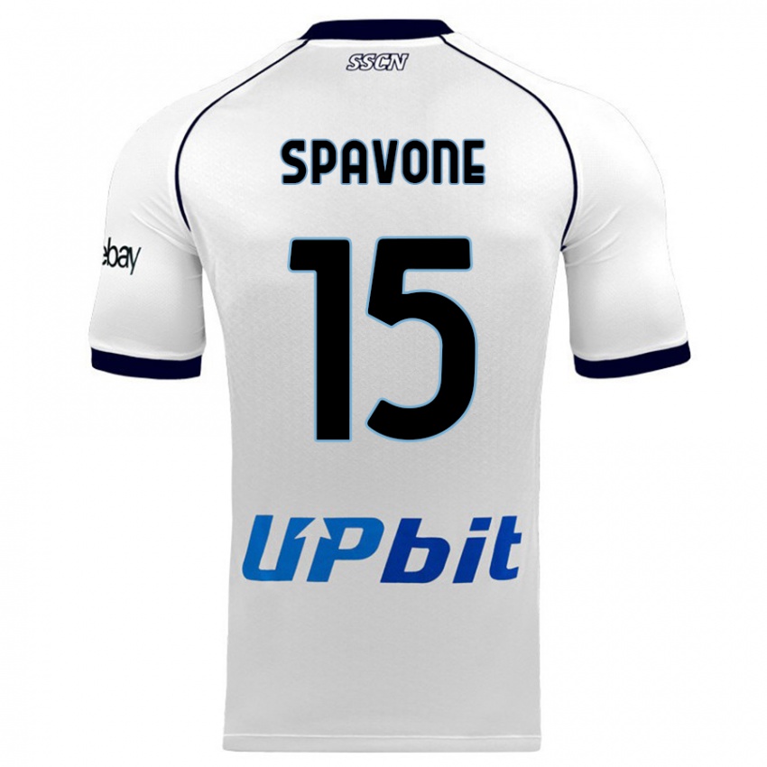 Niño Camiseta Alessandro Spavone #15 Blanco 2ª Equipación 2023/24 La Camisa