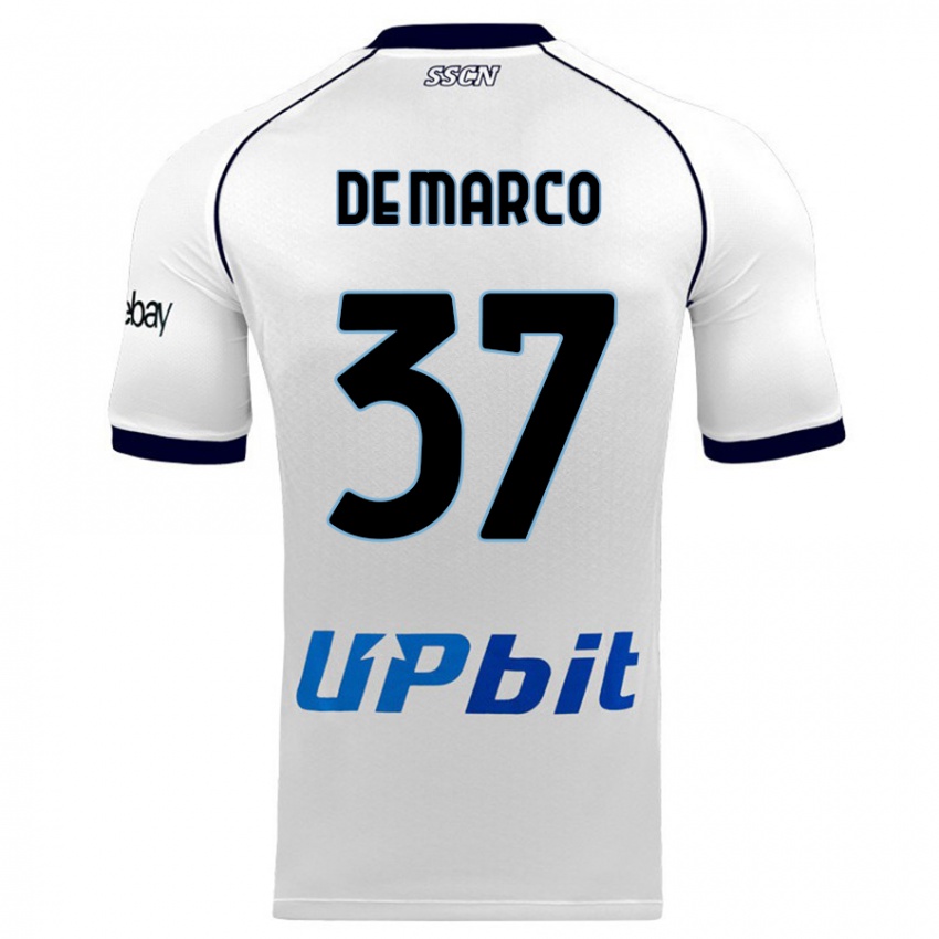 Niño Camiseta Francesco De Marco #37 Blanco 2ª Equipación 2023/24 La Camisa