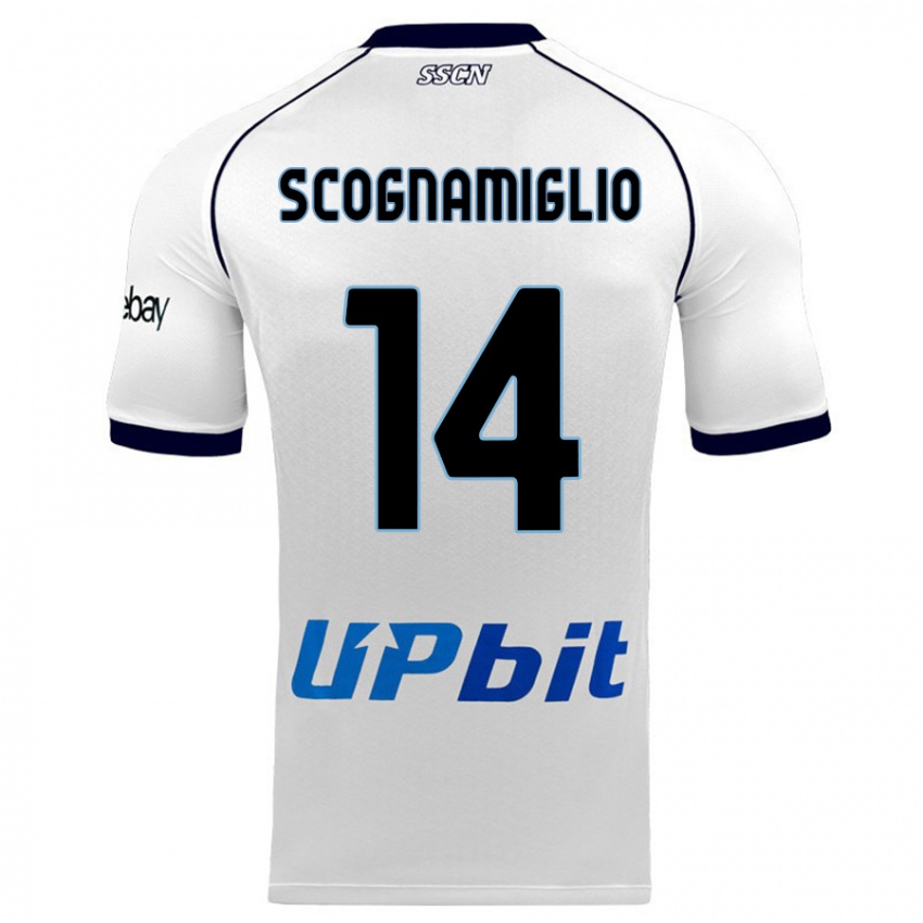 Niño Camiseta Fabio Scognamiglio #14 Blanco 2ª Equipación 2023/24 La Camisa