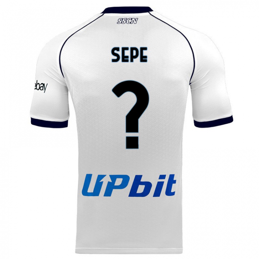Niño Camiseta Mauro Sepe #0 Blanco 2ª Equipación 2023/24 La Camisa