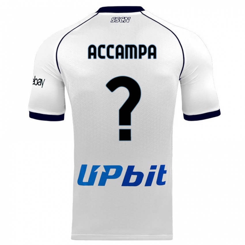 Niño Camiseta Davide Accampa #0 Blanco 2ª Equipación 2023/24 La Camisa