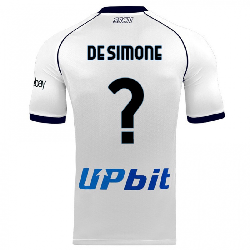 Niño Camiseta Paolo De Simone #0 Blanco 2ª Equipación 2023/24 La Camisa