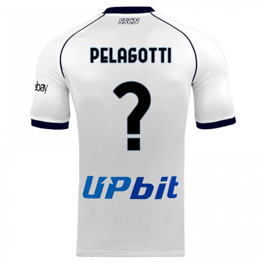 Niño Camiseta Ludovico Benjamin Pelagotti #0 Blanco 2ª Equipación 2023/24 La Camisa