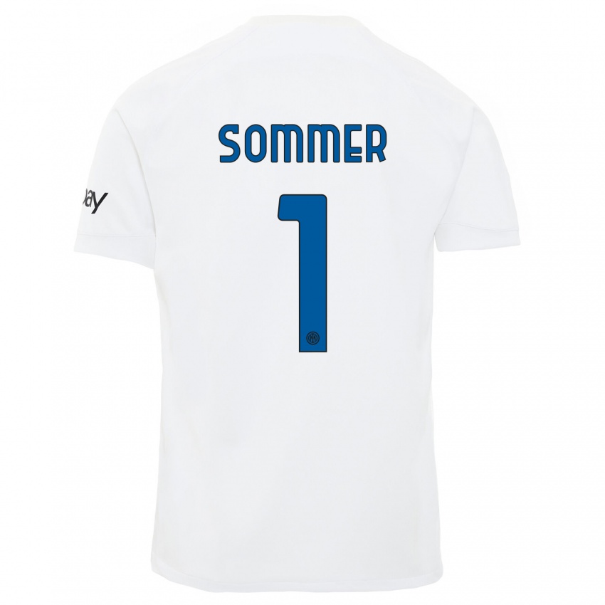 Niño Camiseta Yann Sommer #1 Blanco 2ª Equipación 2023/24 La Camisa