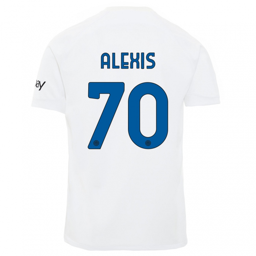 Niño Camiseta Alexis Sanchez #70 Blanco 2ª Equipación 2023/24 La Camisa
