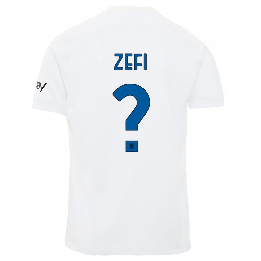 Niño Camiseta Kevin Zefi #0 Blanco 2ª Equipación 2023/24 La Camisa
