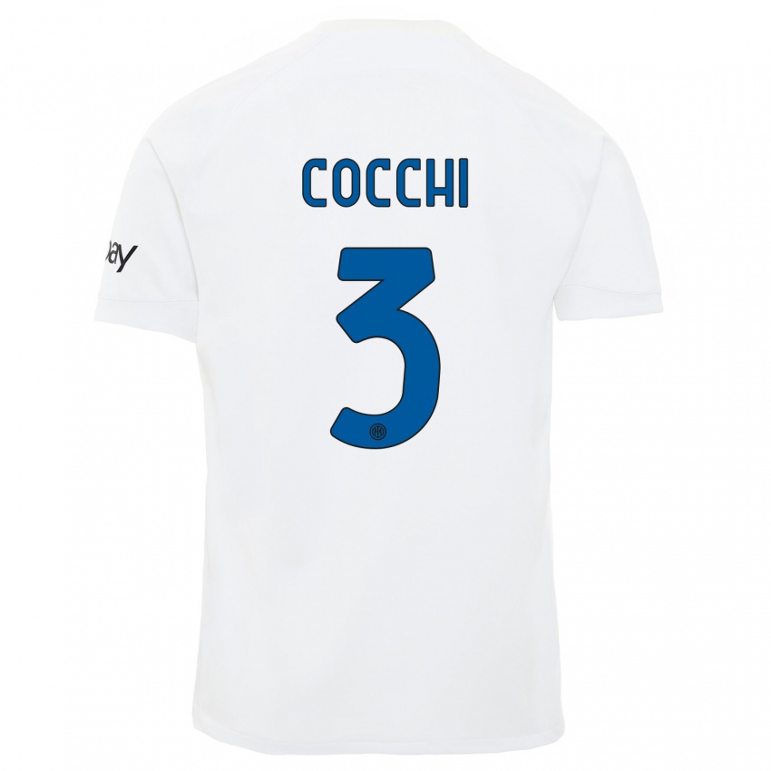 Niño Camiseta Matteo Cocchi #3 Blanco 2ª Equipación 2023/24 La Camisa