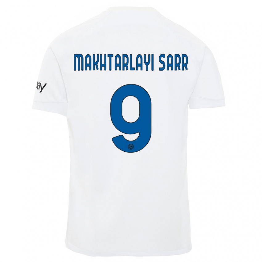 Niño Camiseta Amadou Makhtarlayi Sarr #9 Blanco 2ª Equipación 2023/24 La Camisa