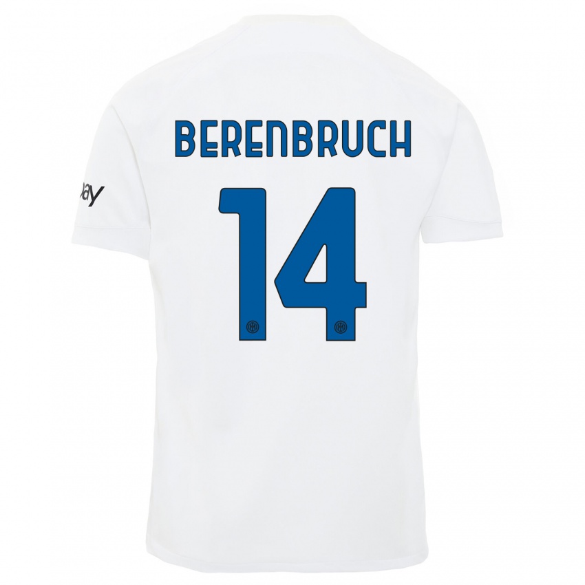 Niño Camiseta Thomas Berenbruch #14 Blanco 2ª Equipación 2023/24 La Camisa