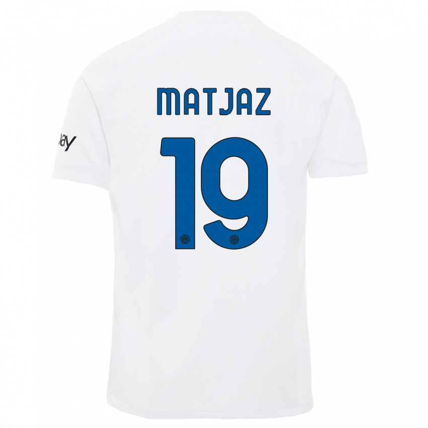 Niño Camiseta Samo Matjaz #19 Blanco 2ª Equipación 2023/24 La Camisa