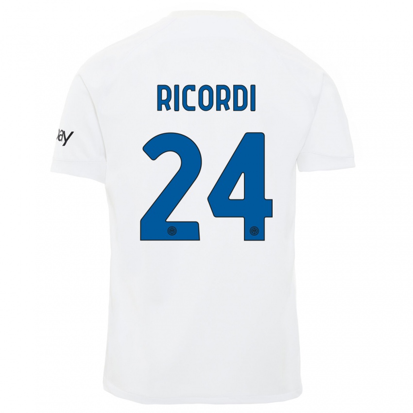 Niño Camiseta Tommaso Ricordi #24 Blanco 2ª Equipación 2023/24 La Camisa