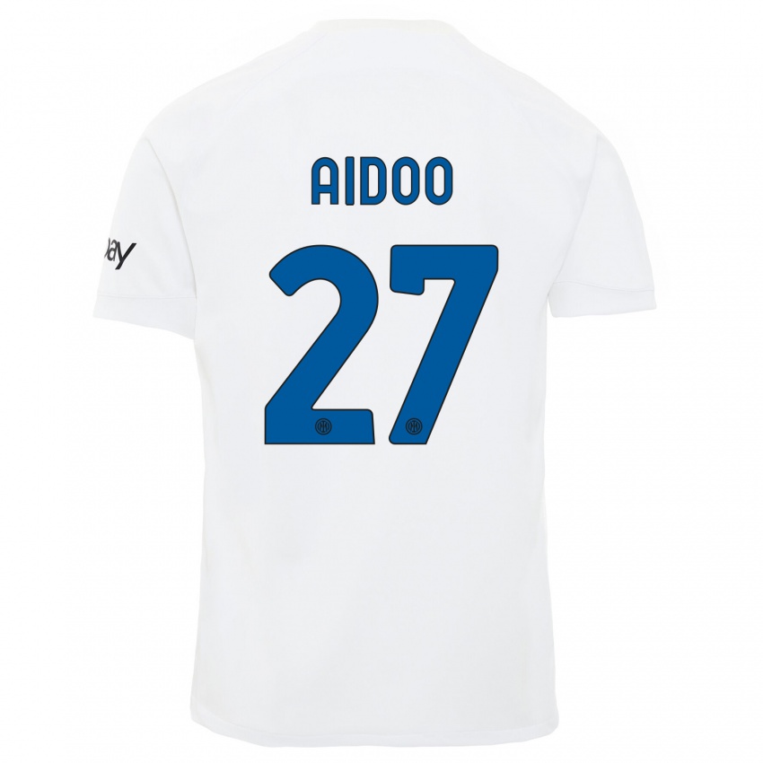 Niño Camiseta Mike Aidoo #27 Blanco 2ª Equipación 2023/24 La Camisa