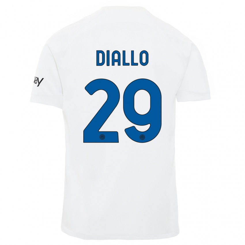 Niño Camiseta Oumar Diallo #29 Blanco 2ª Equipación 2023/24 La Camisa