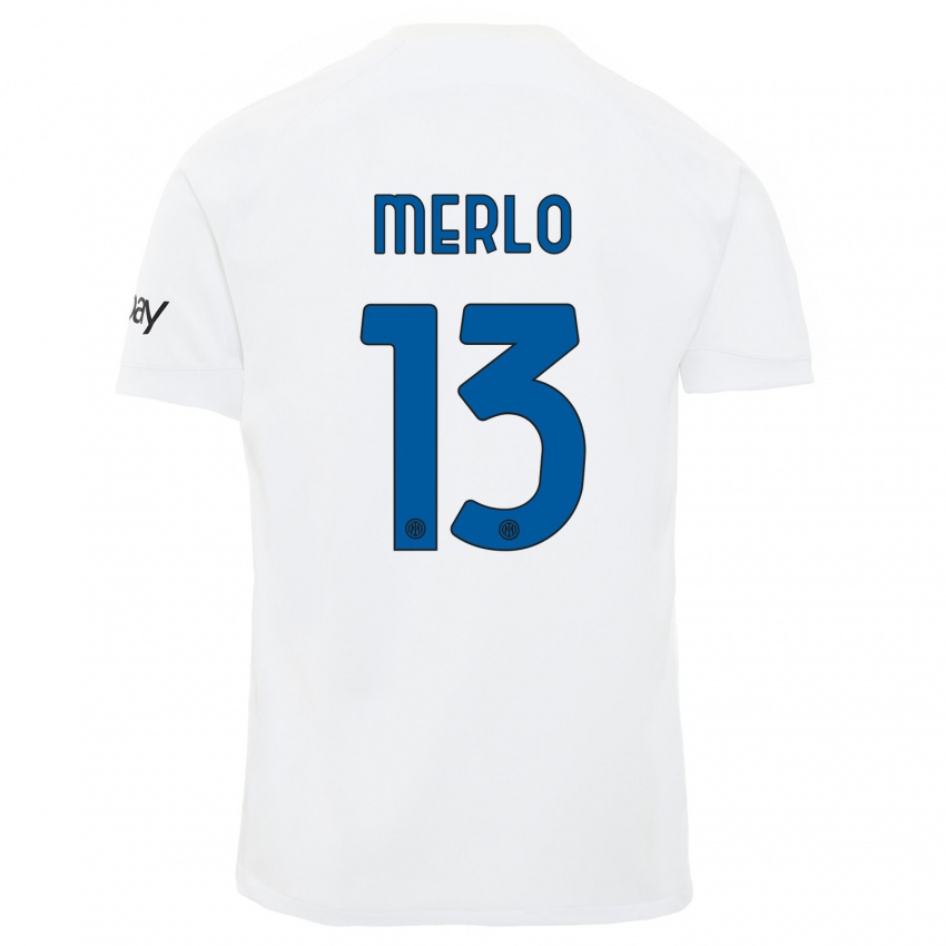 Niño Camiseta Beatrice Merlo #13 Blanco 2ª Equipación 2023/24 La Camisa