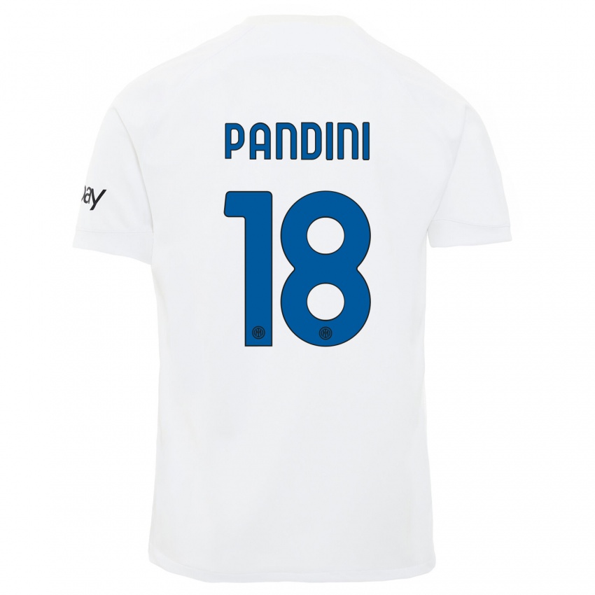 Niño Camiseta Marta Pandini #18 Blanco 2ª Equipación 2023/24 La Camisa