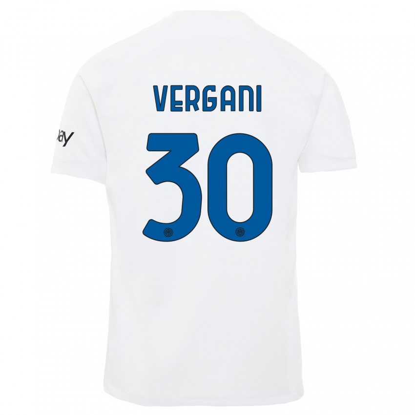 Niño Camiseta Bianca Vergani #30 Blanco 2ª Equipación 2023/24 La Camisa