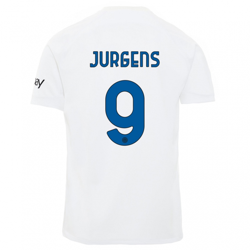 Niño Camiseta Oliver Jurgens #9 Blanco 2ª Equipación 2023/24 La Camisa