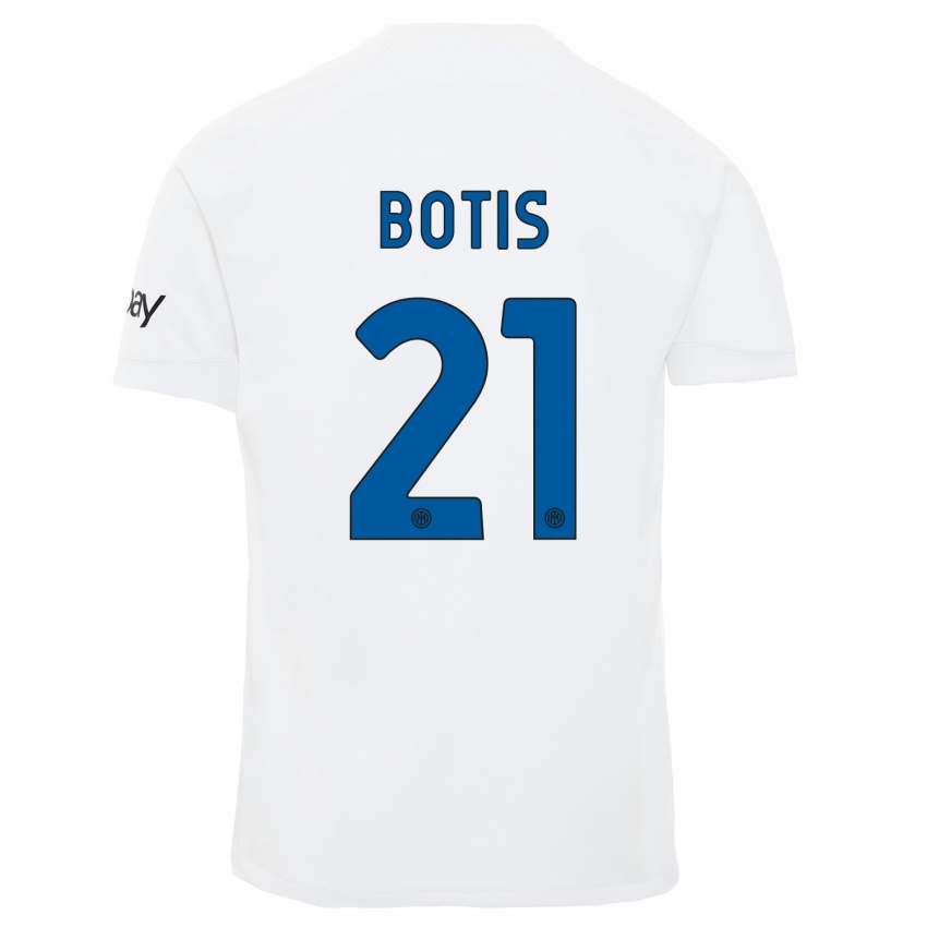 Niño Camiseta Nikolaos Botis #21 Blanco 2ª Equipación 2023/24 La Camisa