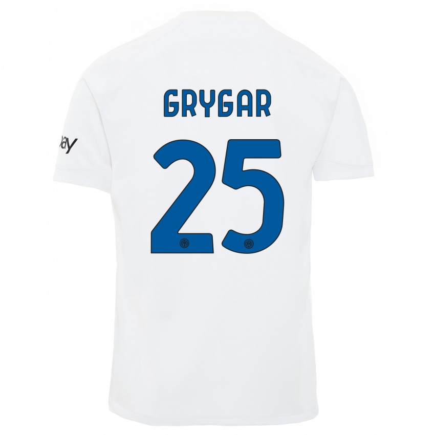 Niño Camiseta Samuel Grygar #25 Blanco 2ª Equipación 2023/24 La Camisa