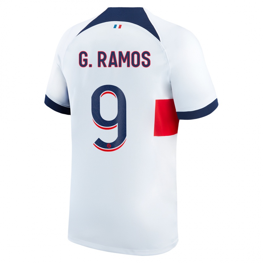 Niño Camiseta Gonçalo Ramos #9 Blanco 2ª Equipación 2023/24 La Camisa