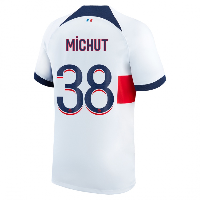 Niño Camiseta Edouard Michut #38 Blanco 2ª Equipación 2023/24 La Camisa