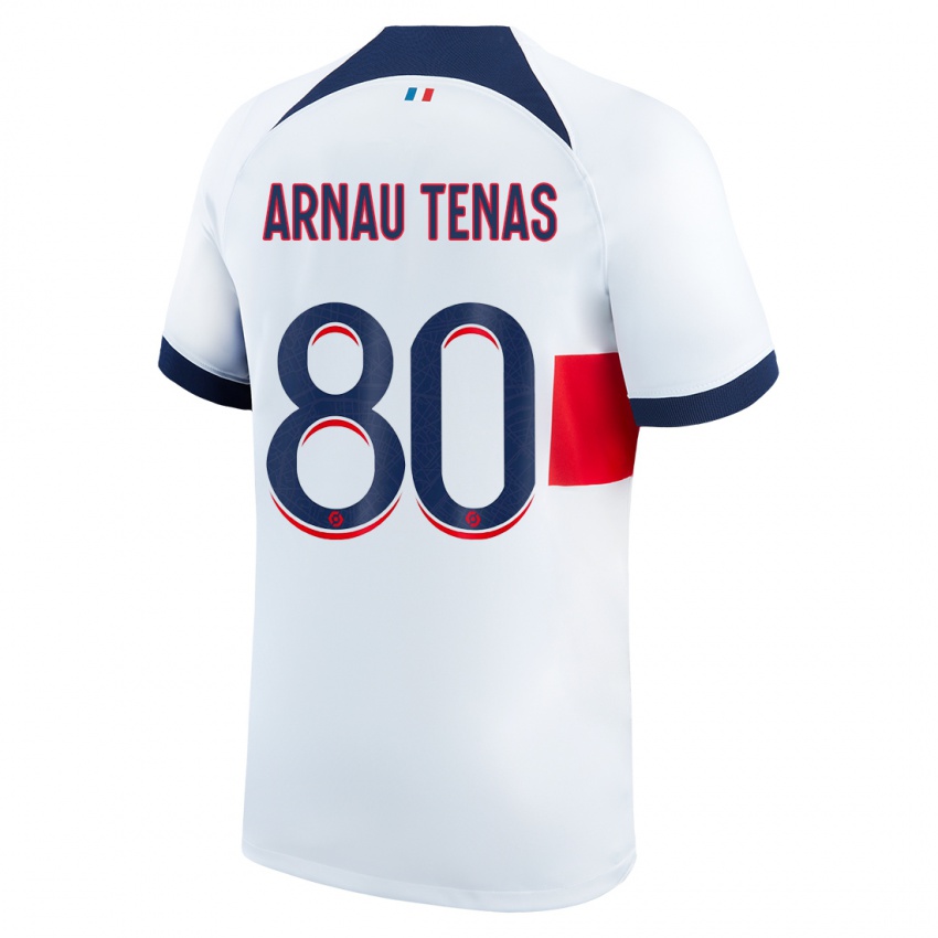 Niño Camiseta Arnau Tenas #80 Blanco 2ª Equipación 2023/24 La Camisa
