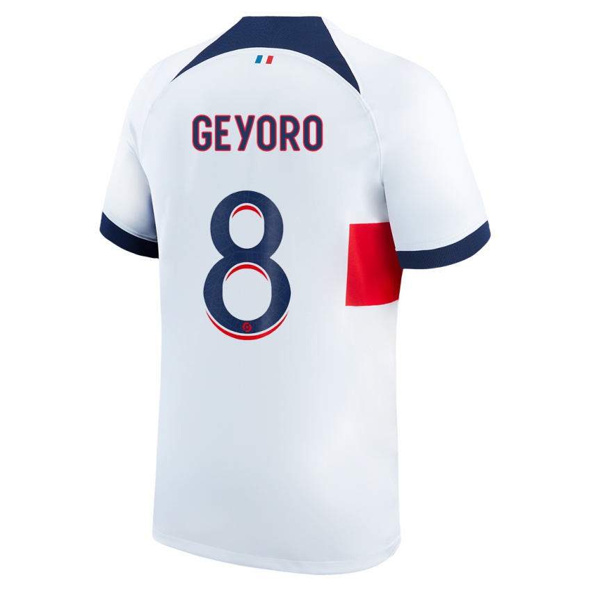 Niño Camiseta Grace Geyoro #8 Blanco 2ª Equipación 2023/24 La Camisa