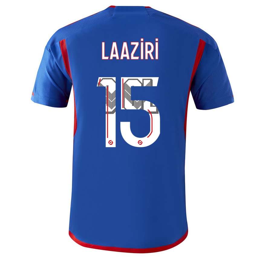 Niño Camiseta Achraf Laaziri #15 Azul Rojo 2ª Equipación 2023/24 La Camisa