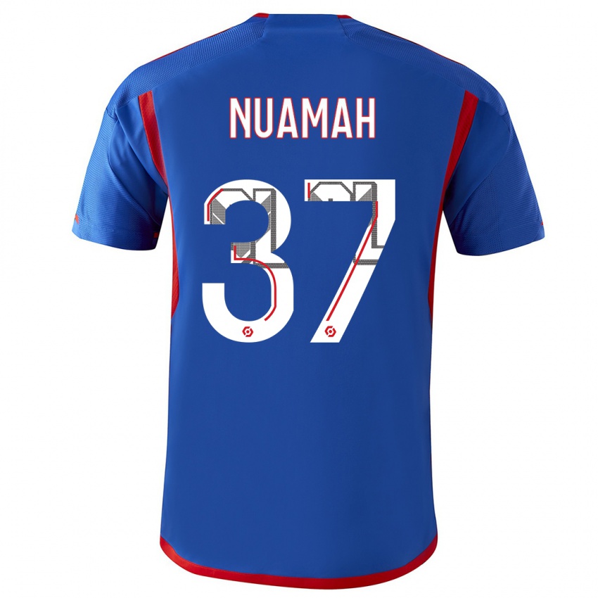 Niño Camiseta Ernest Nuamah #37 Azul Rojo 2ª Equipación 2023/24 La Camisa