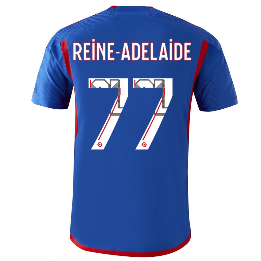 Niño Camiseta Jeff Reine-Adelaide #77 Azul Rojo 2ª Equipación 2023/24 La Camisa
