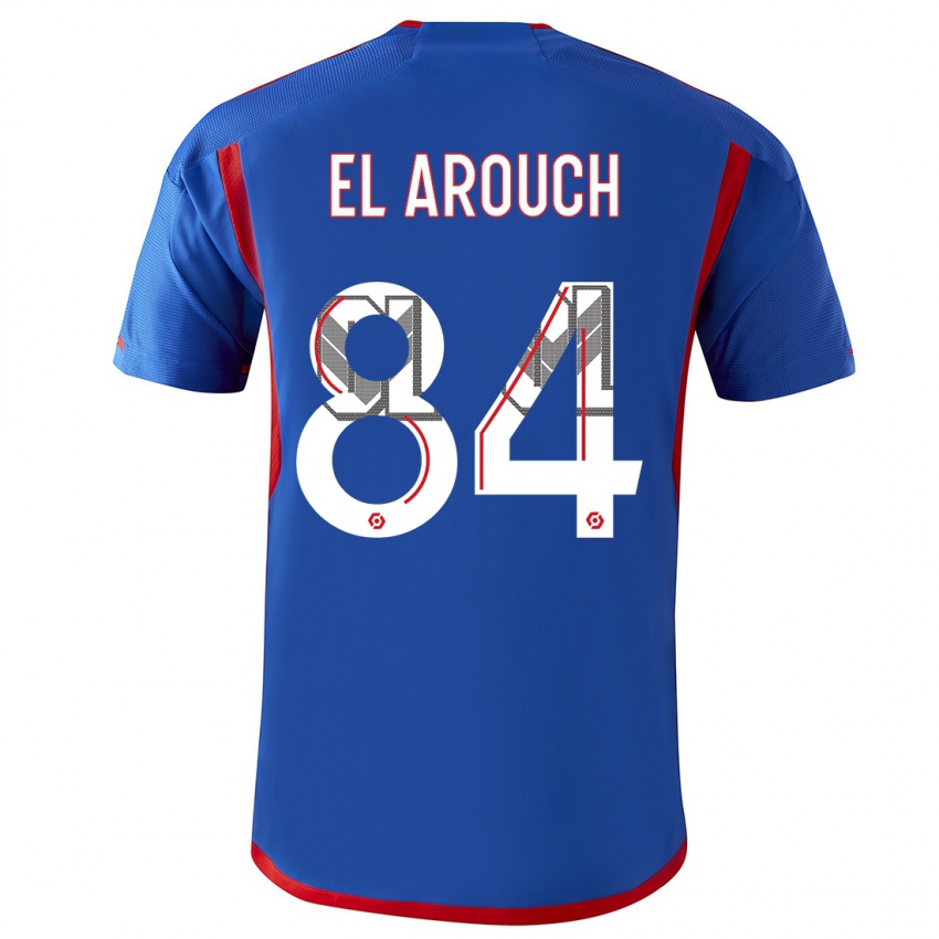 Niño Camiseta Mohamed El Arouch #84 Azul Rojo 2ª Equipación 2023/24 La Camisa