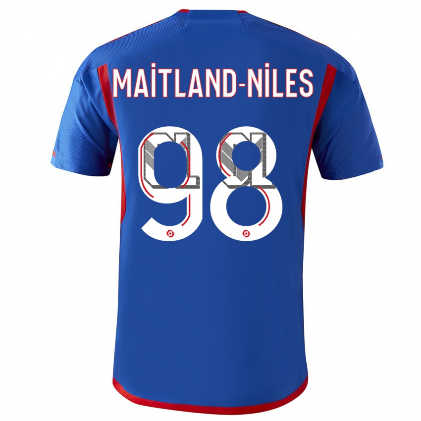 Niño Camiseta Ainsley Maitland-Niles #98 Azul Rojo 2ª Equipación 2023/24 La Camisa