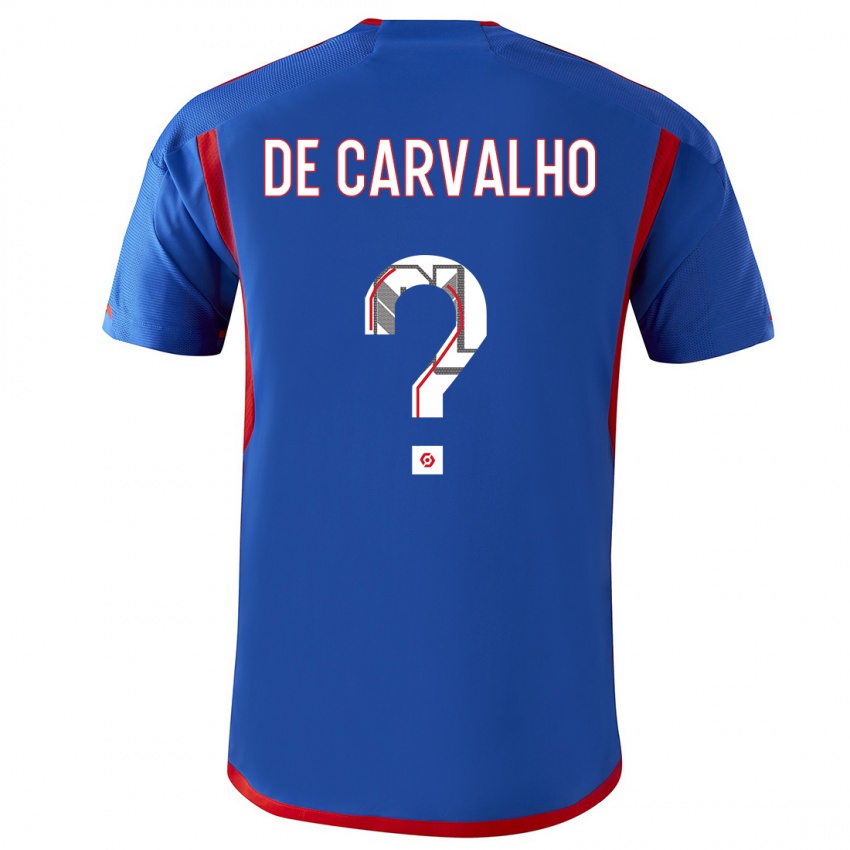 Niño Camiseta Mathys De Carvalho #0 Azul Rojo 2ª Equipación 2023/24 La Camisa