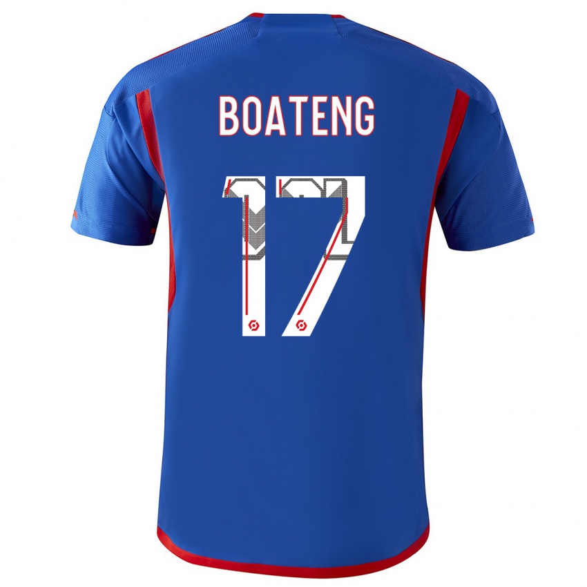 Niño Camiseta Jerome Boateng #17 Azul Rojo 2ª Equipación 2023/24 La Camisa