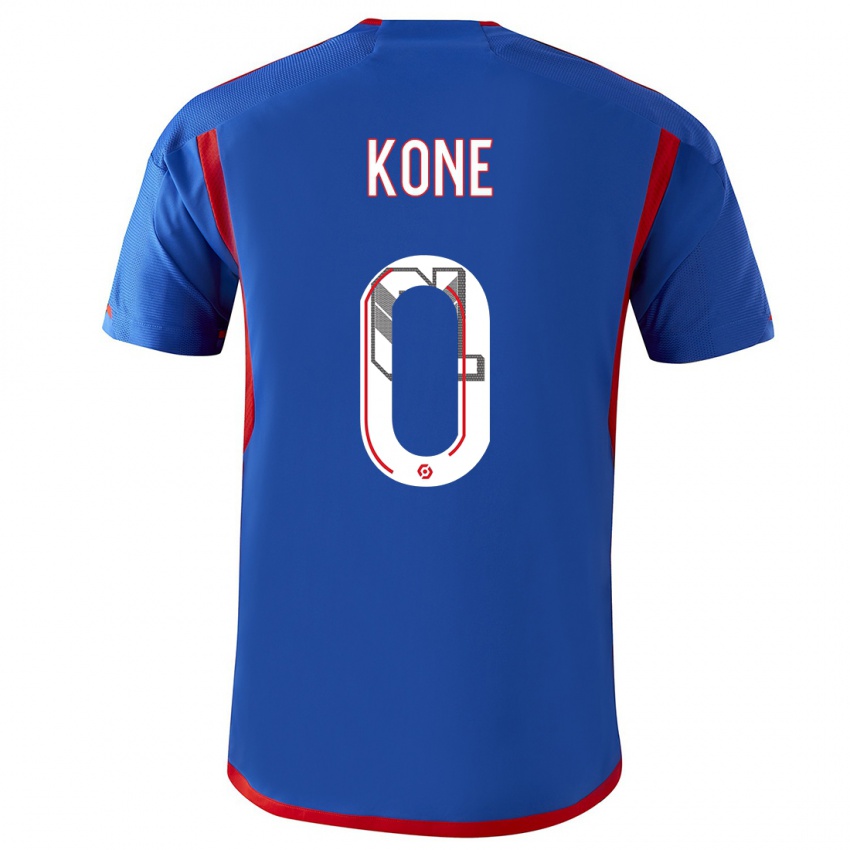 Niño Camiseta Youssouf Kone #0 Azul Rojo 2ª Equipación 2023/24 La Camisa