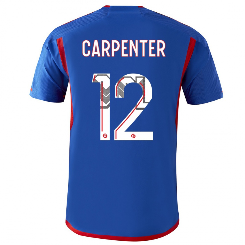 Niño Camiseta Ellie Carpenter #12 Azul Rojo 2ª Equipación 2023/24 La Camisa