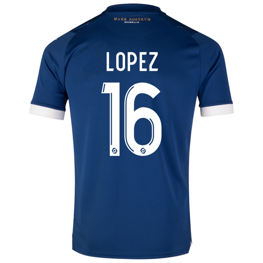 Niño Camiseta Pau Lopez #16 Azul Oscuro 2ª Equipación 2023/24 La Camisa