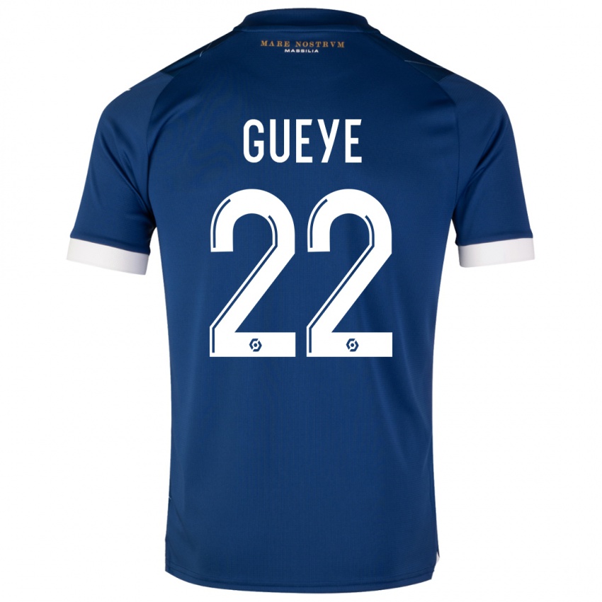 Niño Camiseta Pape Gueye #22 Azul Oscuro 2ª Equipación 2023/24 La Camisa