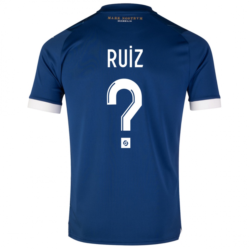 Niño Camiseta Pedro Ruiz #0 Azul Oscuro 2ª Equipación 2023/24 La Camisa