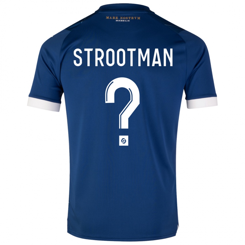 Niño Camiseta Kevin Strootman #0 Azul Oscuro 2ª Equipación 2023/24 La Camisa