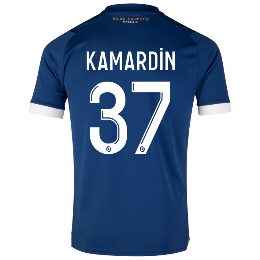 Niño Camiseta Aaron Kamardin #37 Azul Oscuro 2ª Equipación 2023/24 La Camisa