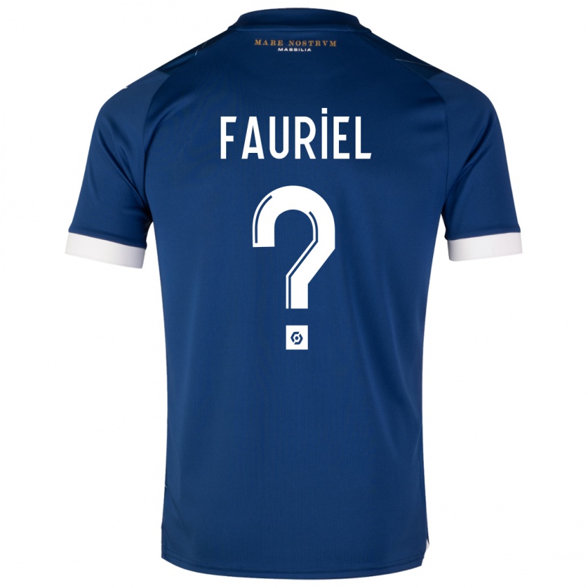 Niño Camiseta Lois Fauriel #0 Azul Oscuro 2ª Equipación 2023/24 La Camisa