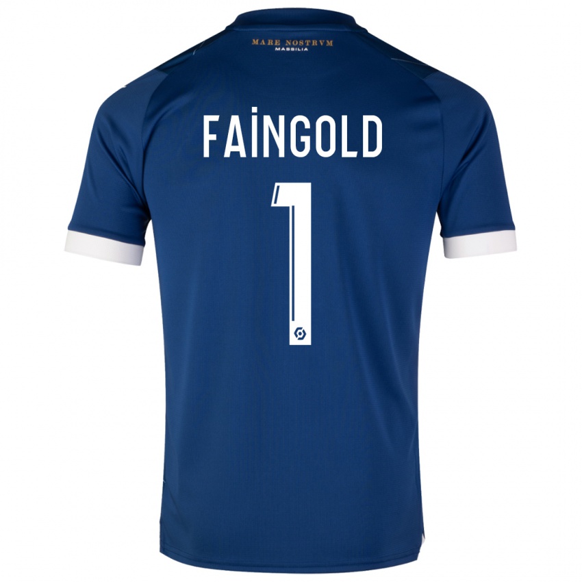 Niño Camiseta Abbie Faingold #1 Azul Oscuro 2ª Equipación 2023/24 La Camisa