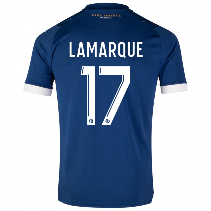 Niño Camiseta Alais Lamarque #17 Azul Oscuro 2ª Equipación 2023/24 La Camisa